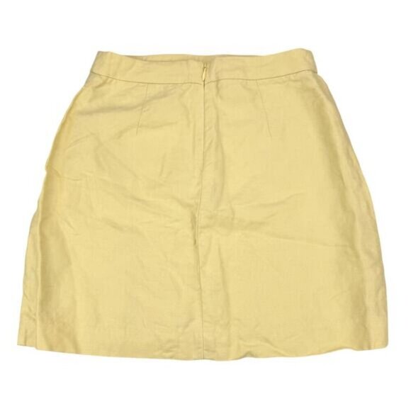 WILFRED Aritzia Patio Linen High-Waisted A-Line Mini Skirt Sz 0 Yellow - Picture 6 of 6
